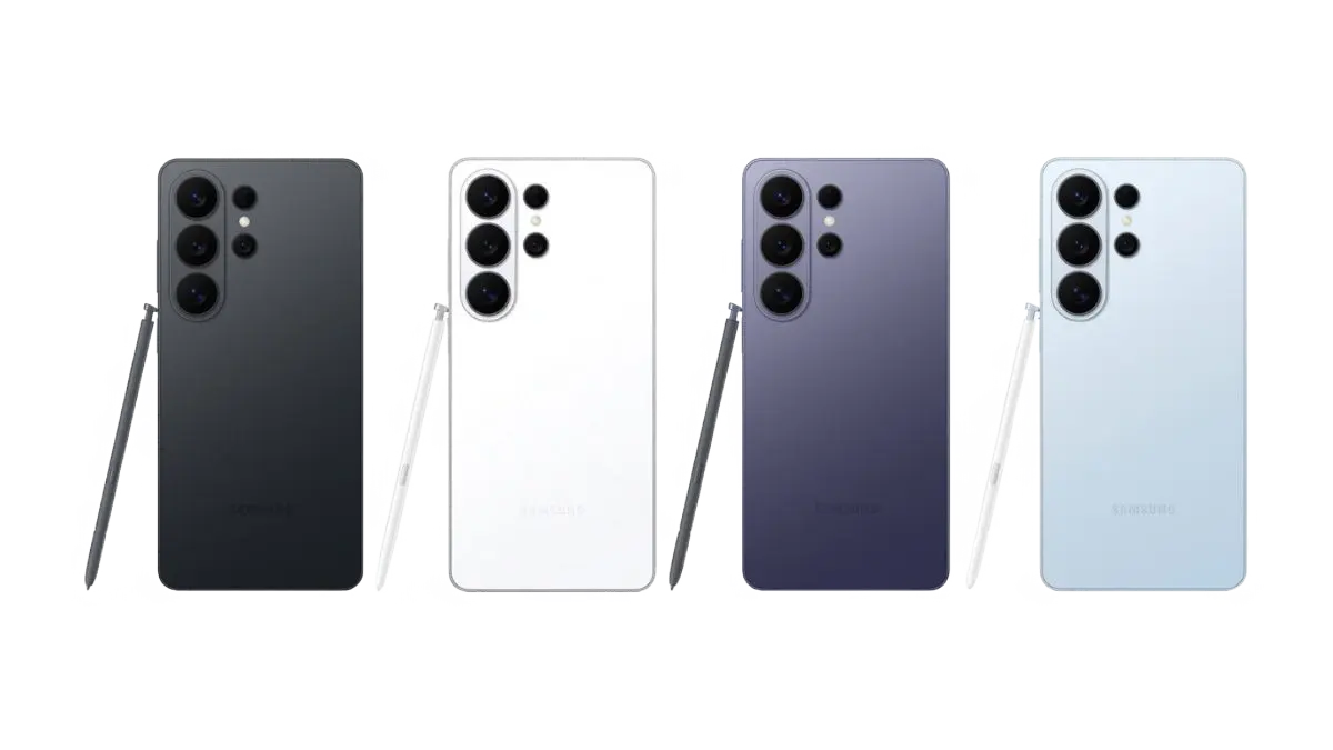 Утечка официальных рендеров Galaxy S26 Ultra в четырёх цветах